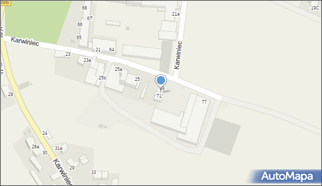 Karwiniec, Karwiniec, 70, mapa Karwiniec