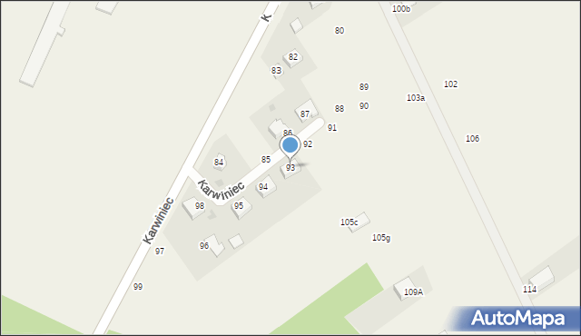 Karwiniec, Karwiniec, 93, mapa Karwiniec