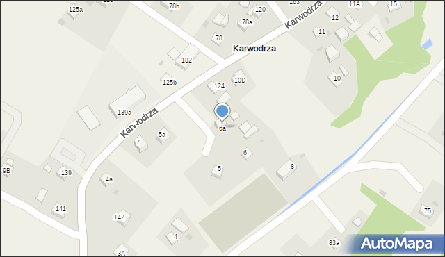 Karwodrza, Karwodrza, 6a, mapa Karwodrza