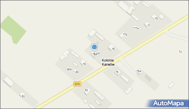 Karwów, Karwów, 78A, mapa Karwów