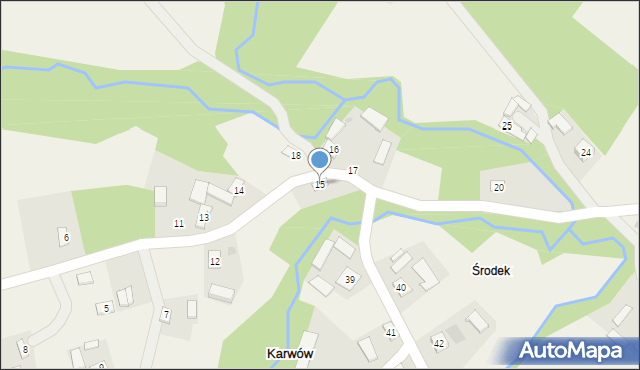 Karwów, Karwów, 15, mapa Karwów