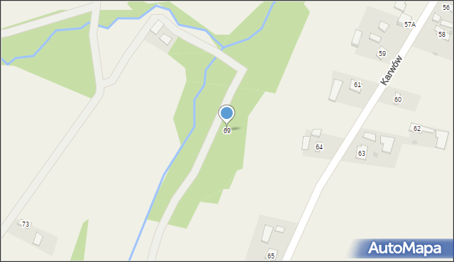 Karwów, Karwów, 69, mapa Karwów