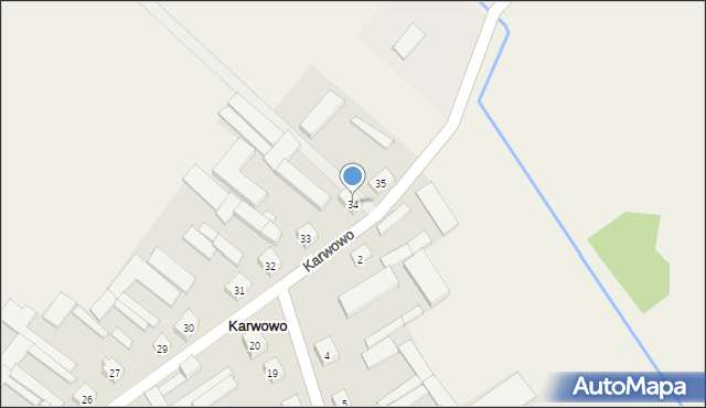 Karwowo, Karwowo, 34, mapa Karwowo