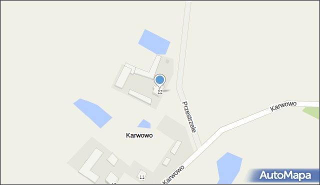 Karwowo, Karwowo, 12, mapa Karwowo