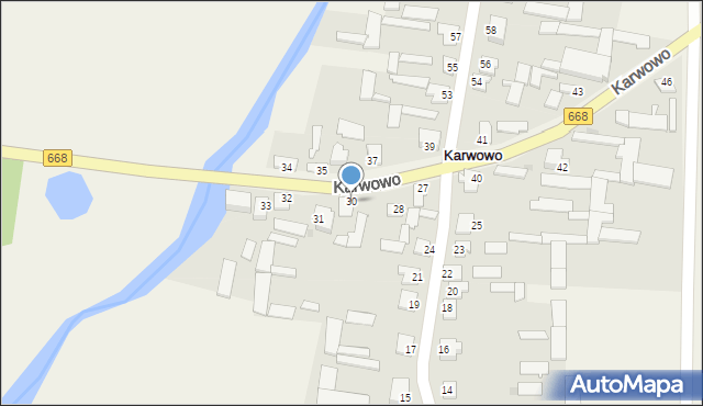 Karwowo, Karwowo, 30, mapa Karwowo