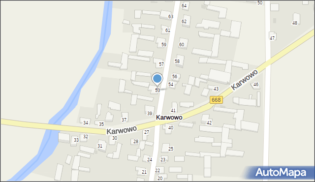 Karwowo, Karwowo, 53, mapa Karwowo