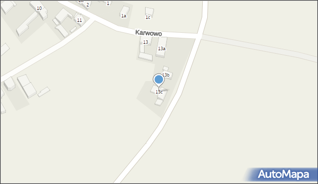 Karwowo, Karwowo, 13c, mapa Karwowo