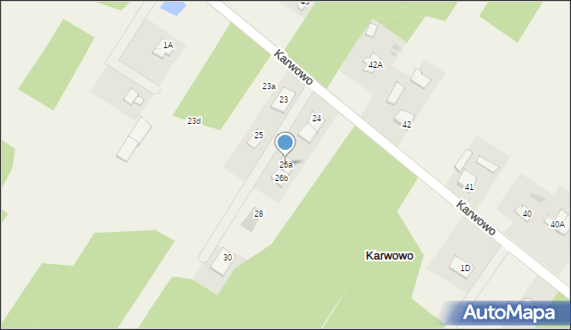 Karwowo, Karwowo, 26a, mapa Karwowo