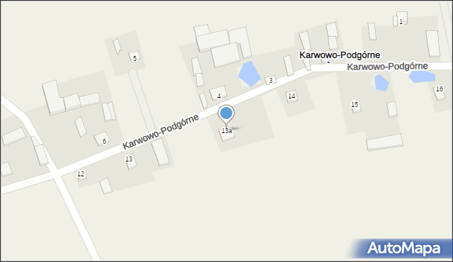 Karwowo-Podgórne, Karwowo-Podgórne, 13a, mapa Karwowo-Podgórne