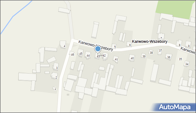 Karwowo-Wszebory, Karwowo-Wszebory, 43, mapa Karwowo-Wszebory