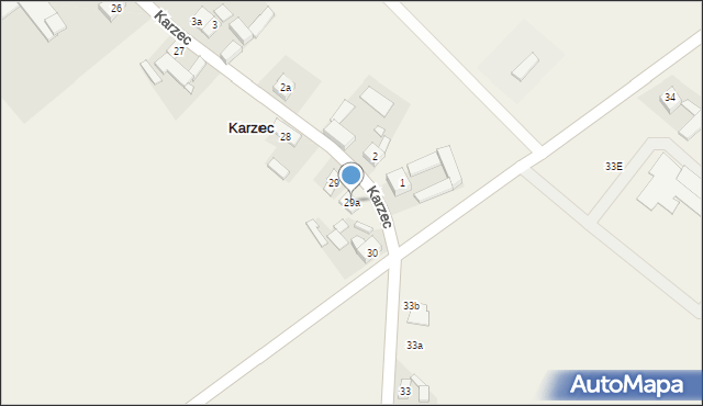 Karzec, Karzec, 29a, mapa Karzec