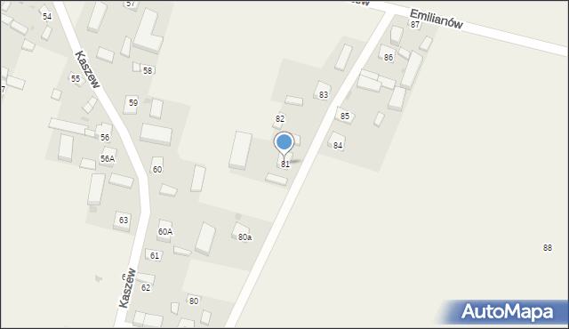 Kaszew, Kaszew, 81, mapa Kaszew