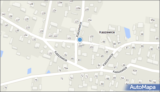 Kaszewice, Kaszewice, 102, mapa Kaszewice