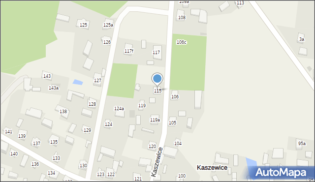 Kaszewice, Kaszewice, 115, mapa Kaszewice