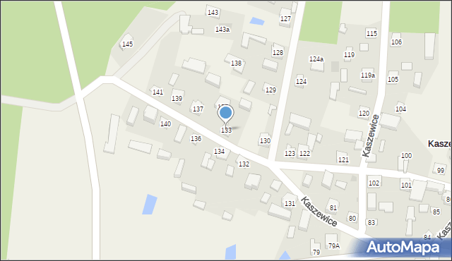 Kaszewice, Kaszewice, 133, mapa Kaszewice