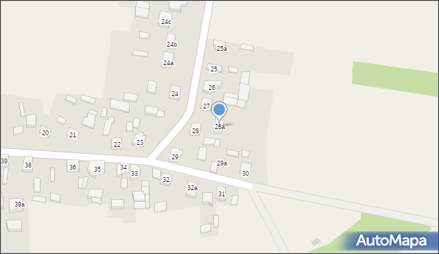 Kaszewice, Kaszewice, 28a, mapa Kaszewice