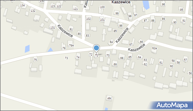 Kaszewice, Kaszewice, 71, mapa Kaszewice