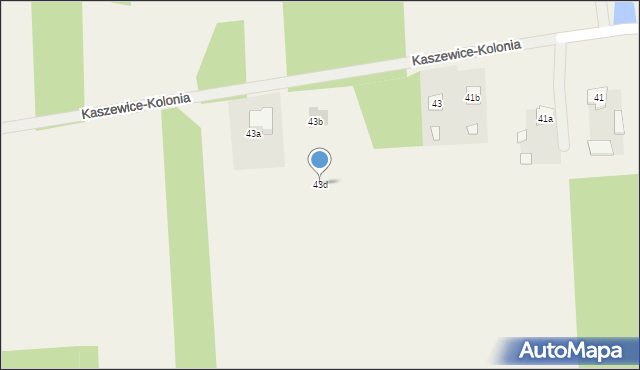 Kaszewice-Kolonia, Kaszewice-Kolonia, 43d, mapa Kaszewice-Kolonia