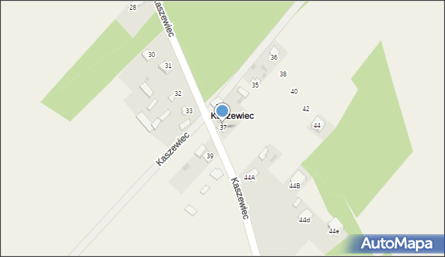 Kaszewiec, Kaszewiec, 37, mapa Kaszewiec