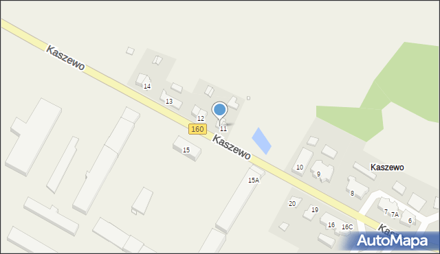 Kaszewo, Kaszewo, 11A, mapa Kaszewo