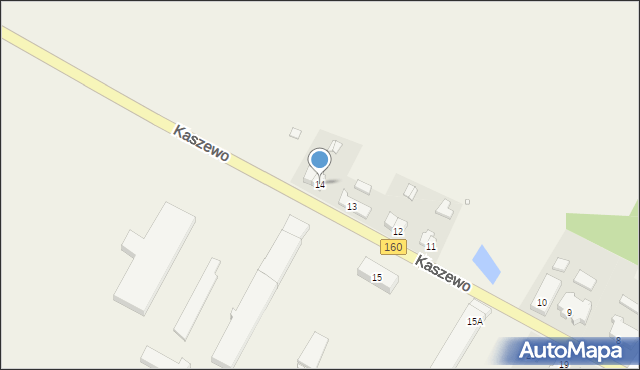 Kaszewo, Kaszewo, 14, mapa Kaszewo
