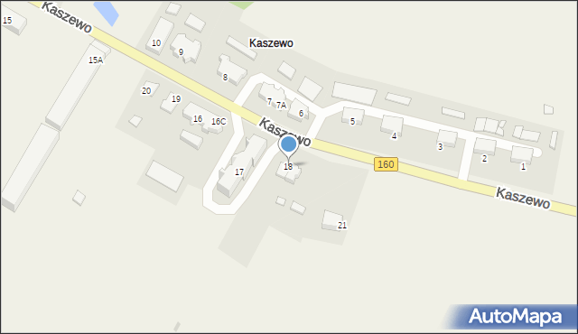 Kaszewo, Kaszewo, 18, mapa Kaszewo