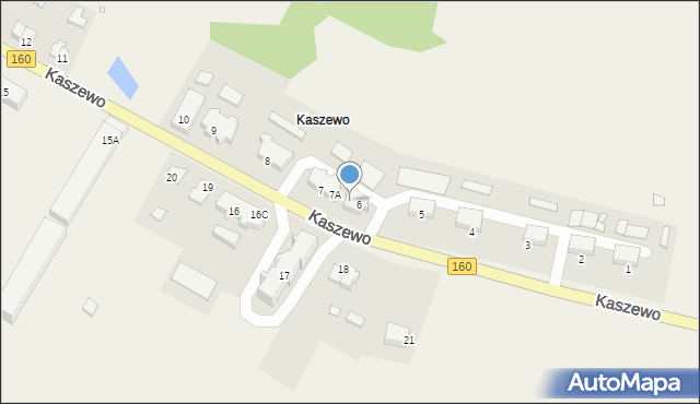 Kaszewo, Kaszewo, 6A, mapa Kaszewo