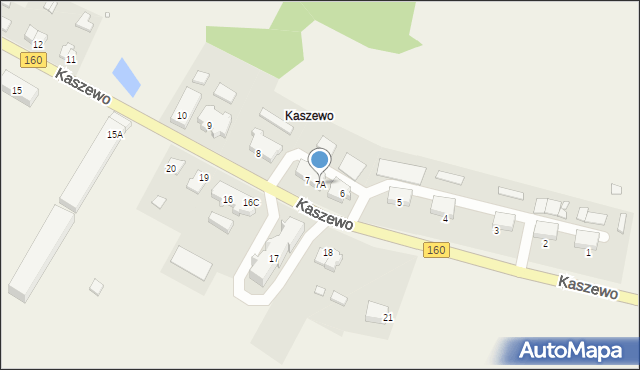 Kaszewo, Kaszewo, 7A, mapa Kaszewo