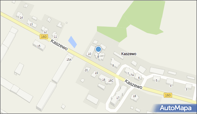 Kaszewo, Kaszewo, 9B, mapa Kaszewo