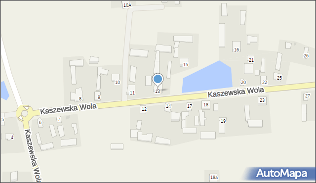 Kaszewska Wola, Kaszewska Wola, 13, mapa Kaszewska Wola