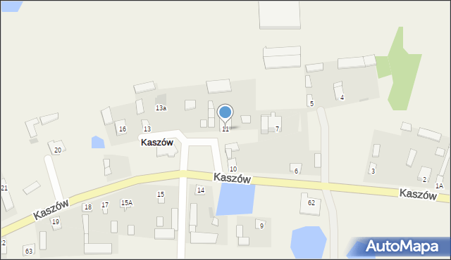 Kaszów, Kaszów, 11, mapa Kaszów
