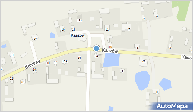 Kaszów, Kaszów, 14, mapa Kaszów