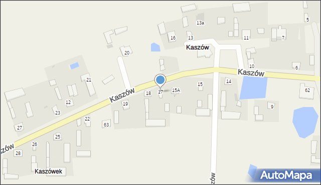 Kaszów, Kaszów, 17, mapa Kaszów