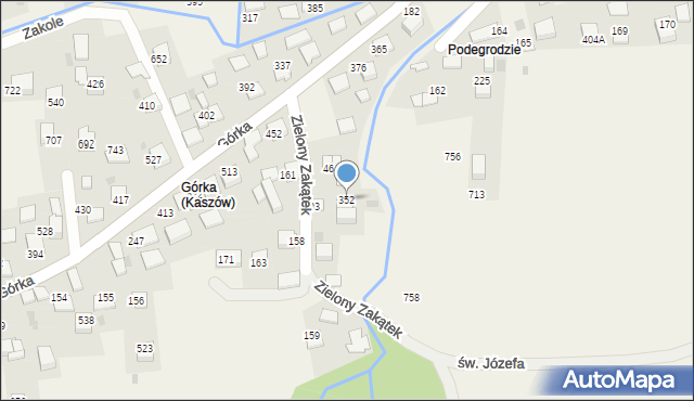 Kaszów, Kaszów, 352, mapa Kaszów