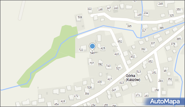 Kaszów, Kaszów, 540, mapa Kaszów