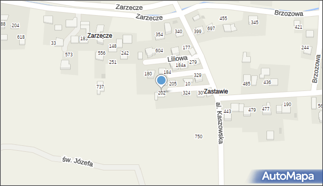 Kaszów, Kasztanowa, 5, mapa Kaszów