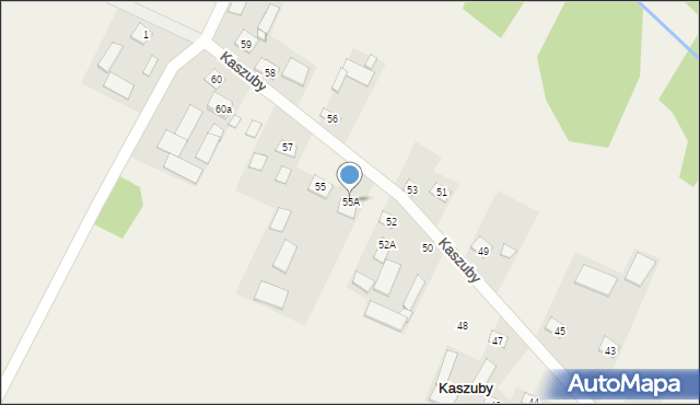 Kaszuby, Kaszuby, 55A, mapa Kaszuby
