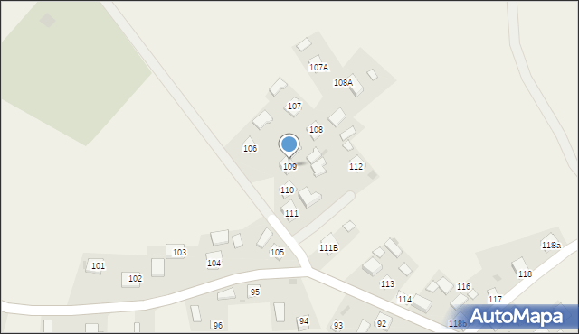 Kaszyce, Kaszyce, 109, mapa Kaszyce