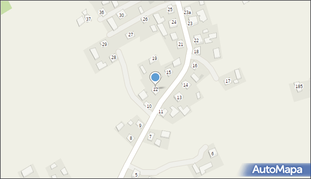 Kaszyce, Kaszyce, 12, mapa Kaszyce