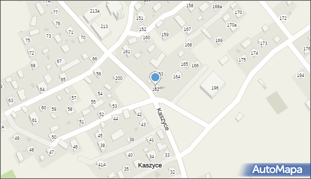 Kaszyce, Kaszyce, 162, mapa Kaszyce