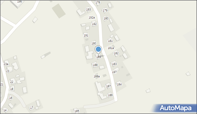 Kaszyce, Kaszyce, 189, mapa Kaszyce