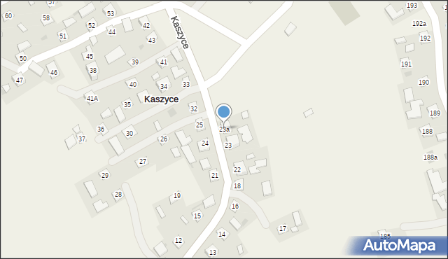 Kaszyce, Kaszyce, 23a, mapa Kaszyce