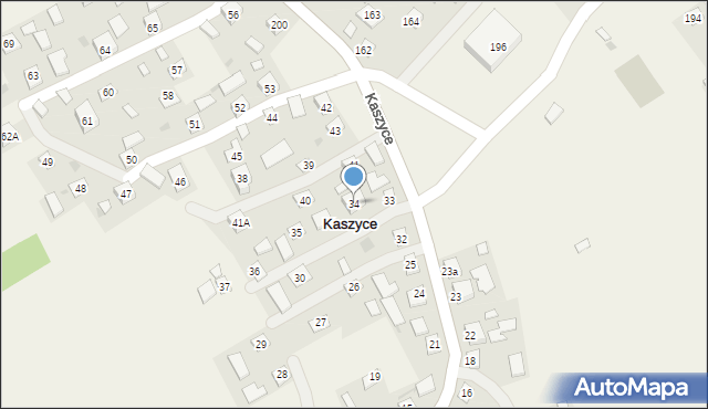 Kaszyce, Kaszyce, 34, mapa Kaszyce