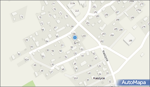 Kaszyce, Kaszyce, 54, mapa Kaszyce
