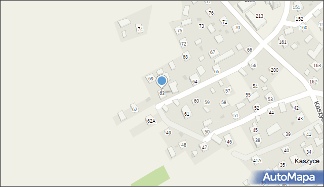 Kaszyce, Kaszyce, 63, mapa Kaszyce