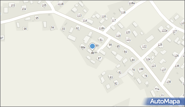 Kaszyce, Kaszyce, 88, mapa Kaszyce