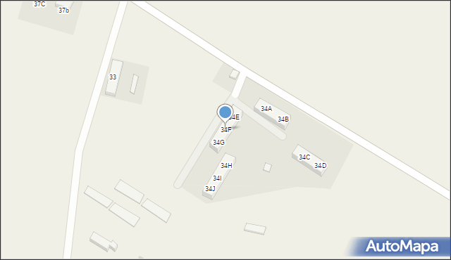 Kaszyce Milickie, Kaszyce Milickie, 34F, mapa Kaszyce Milickie