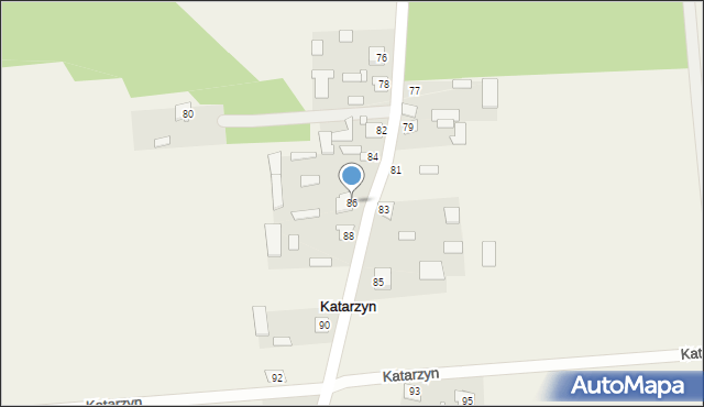 Katarzyn, Katarzyn, 86, mapa Katarzyn