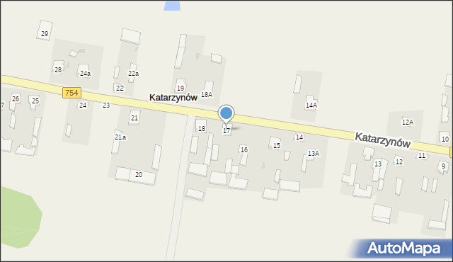 Katarzynów, Katarzynów, 17, mapa Katarzynów