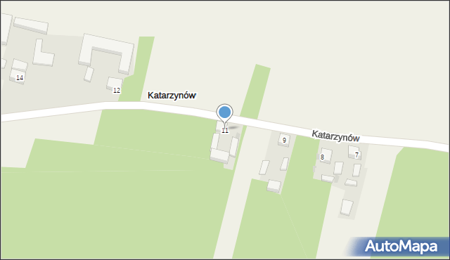 Katarzynów, Katarzynów, 11, mapa Katarzynów